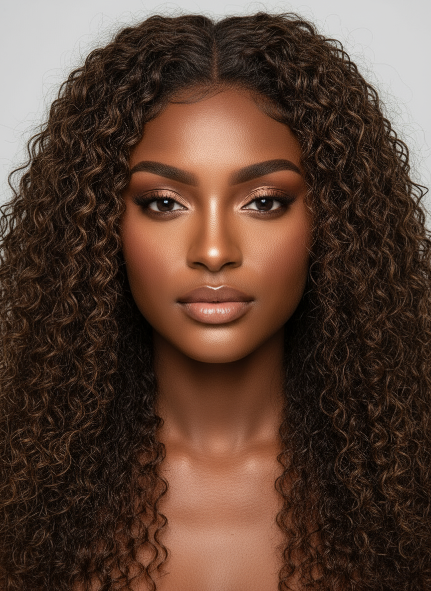 Perruque Deep Wave 100% naturel Bresilienne couleur Chocolat dentelle frontale 13x6 HD