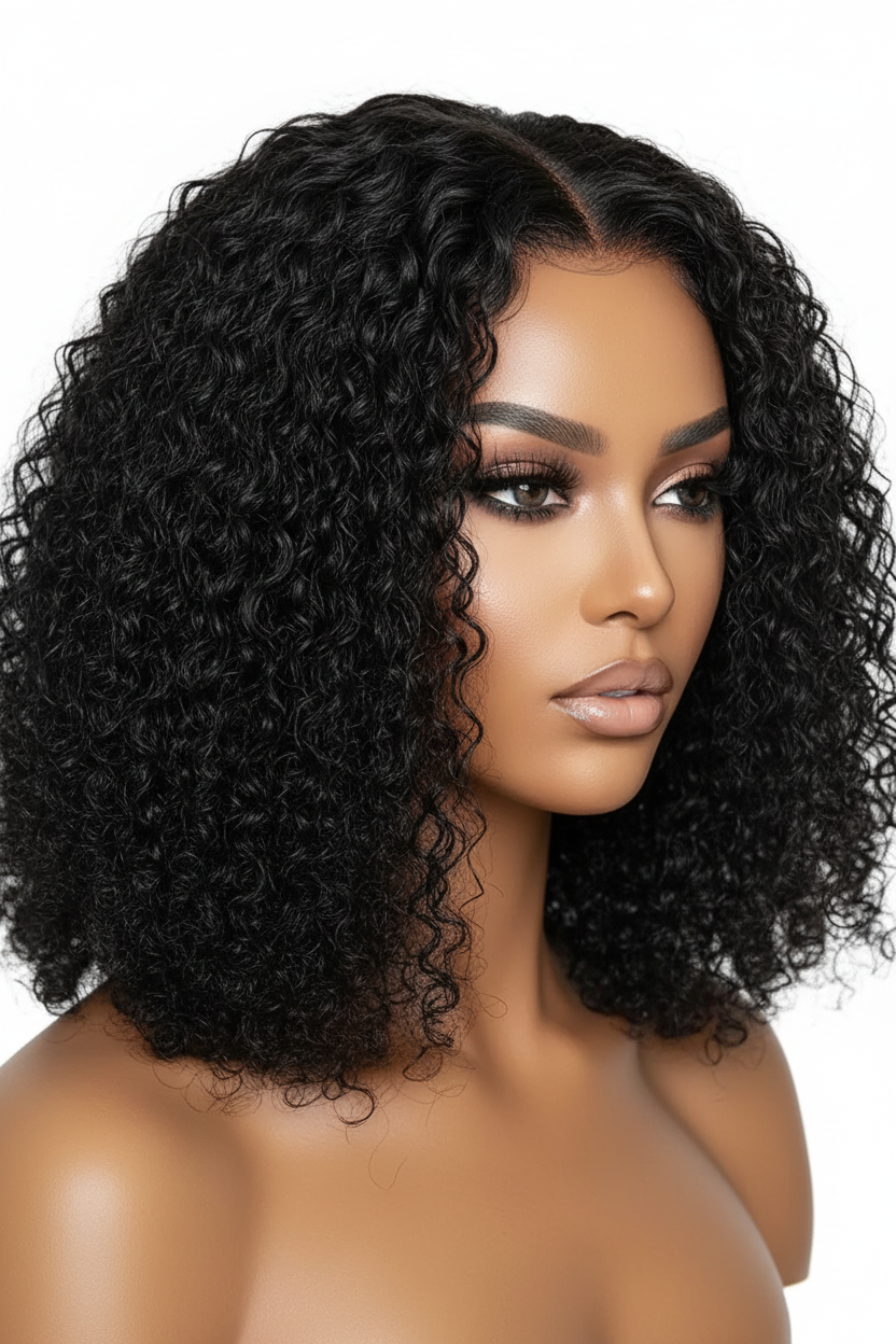 Perruque Water Wave 100% cheveux bresiliens naturel avec dentelle frontale 13*4 du 8 au 14 pouces