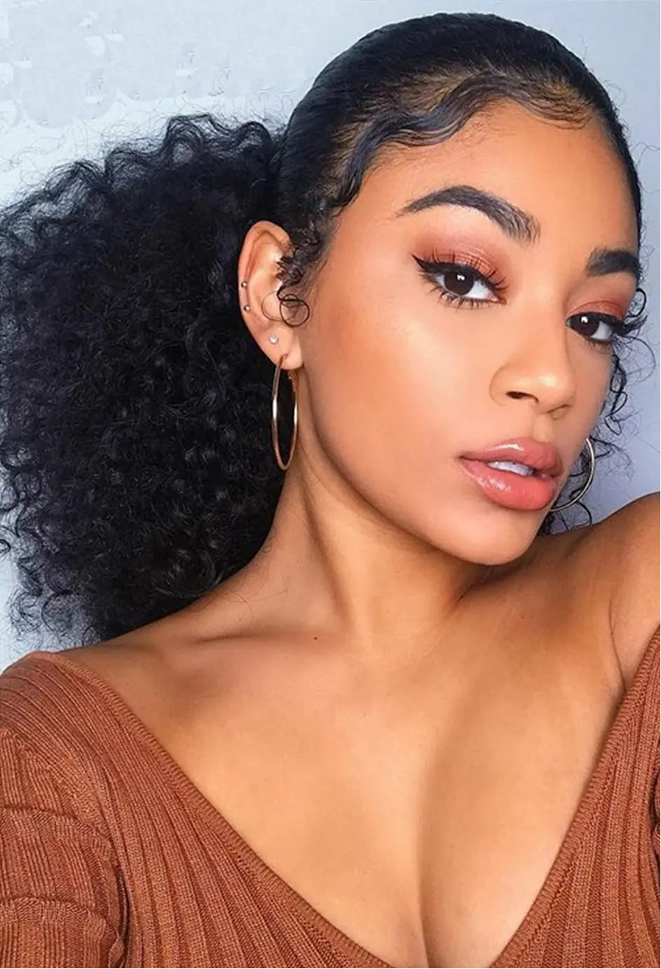 Postiche (Ponytail )cheveux bouclés 100% naturel Malaysien avec cordon de serrage