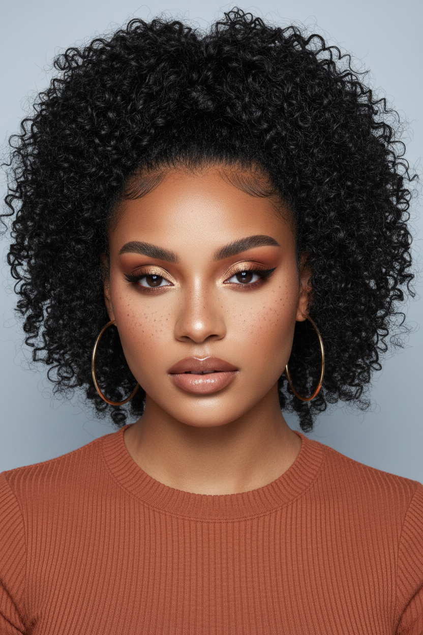 Postiche (Ponytail )cheveux bouclés 100% naturel Malaysien avec cordon de serrage