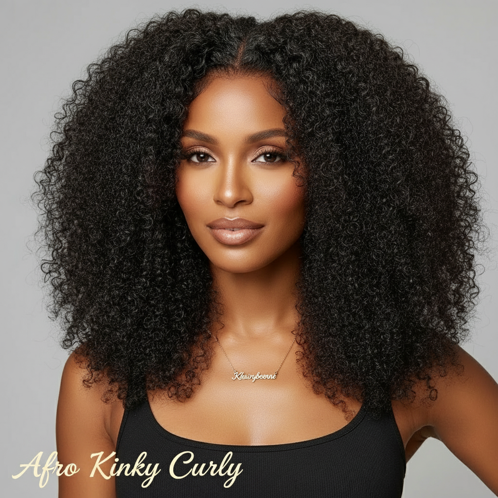 Afro Kinky Curly 100% naturel brésilienne 150%HD et 180%HD dentelle frontale  13*4  et 4*4 HD Transparent 12-28 pouces