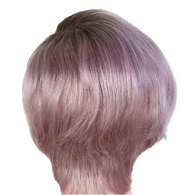 Perruque cheveux lisses Blonde Pixie Cut Bob 100% naturel brésilien