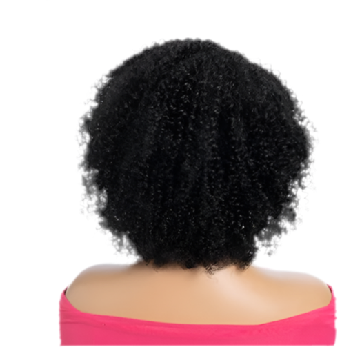 Perruques Bouclées Afro Kinky Courtes pour Femmes - Cheveux Humains Noirs