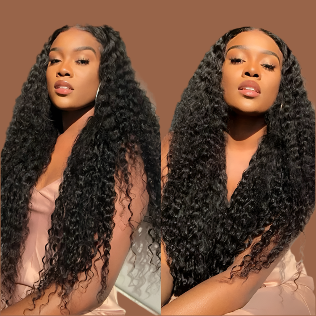 perruque Deep Wave 100% naturel Péruvien 180% HD dentelle frontale 13x4  Baby Hair du 14 au 32 pouces