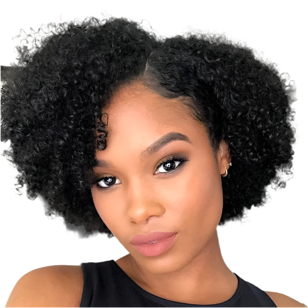 Perruque Afro Kinky Curly cheveux 100% naturel Bresilien