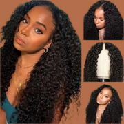 Perruque Kinky Curly cheveux 100% naturels bresiliens U V sans colle