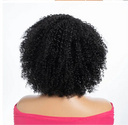 Perruques Bouclées Afro Kinky Courtes pour Femmes - Cheveux Humains Noirs