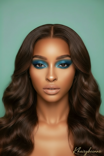 Perruque Body Wave 100% naturelle Brésilienne couleur Chocolat dentelle frontale   13x4 13*6 180% HD 24-36pouces
