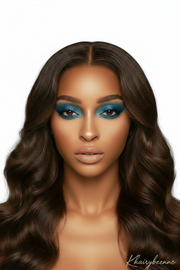 Perruque Body Wave 100% naturelle Brésilienne couleur Chocolat dentelle frontale   13x4 13*6 180% HD 24-36pouces