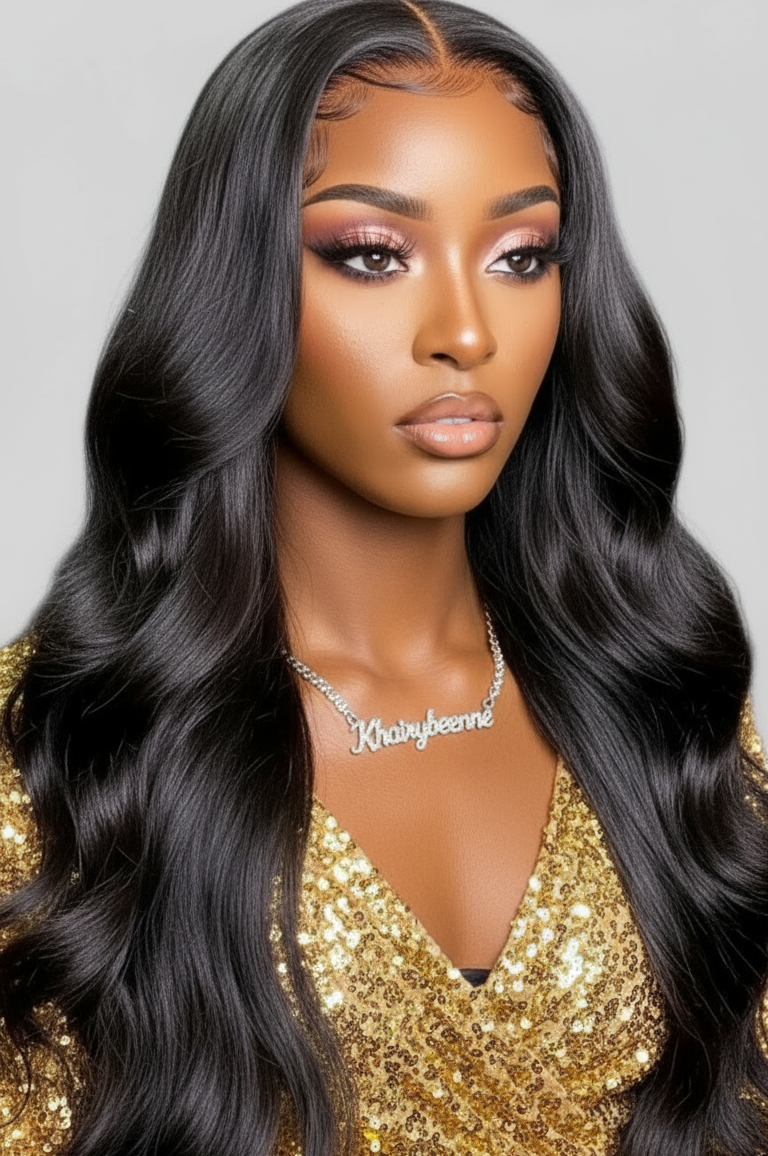 Perruque Body Wave couleur 1b dentelle frontal 13x4Transparent 150% HD 180%HD de 10 à 38 pouces