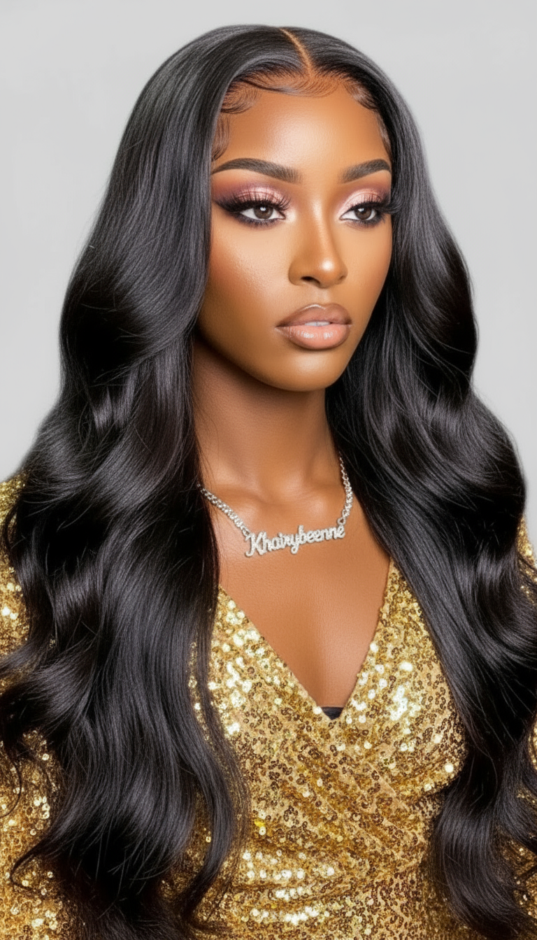 Perruque Body Wave couleur 1b dentelle frontal 13x4Transparent 150% HD 180%HD de 10 à 38 pouces