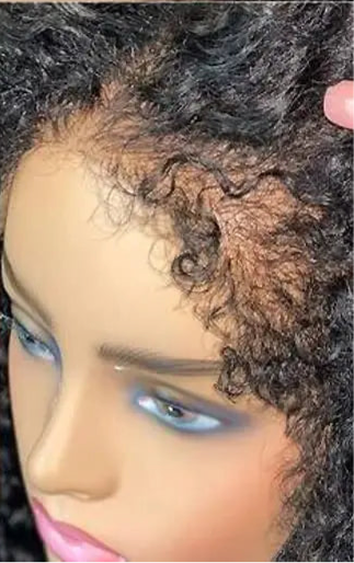 Afro Kinky Curly 100% naturelle Malaysienne dentelle frontale 13*4 transparente 10-24 pouces