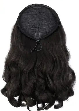 Extension Queue de Cheval 40 cm Texture Yaki Bouclée – Couette Synthétique à Cordon pour Femme, Pose Facile Clip-In