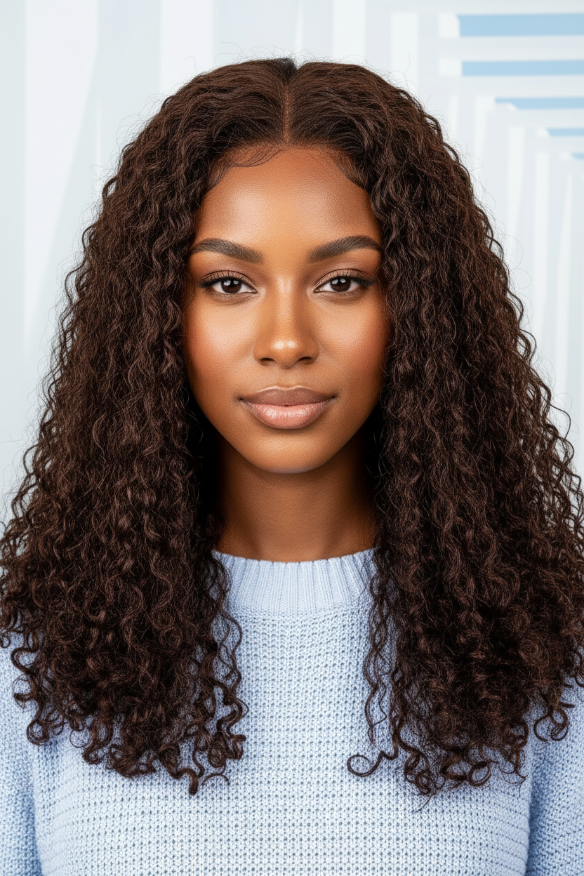 Perruque Water Wave 100% naturel Bresilienne couleur 4 marron burgundy 350 orange  4/27 blond miel  noir blond 613 250% Densité 20pouces  13x4 dentelle frontale Transparente