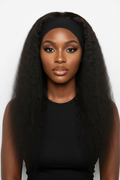 Perruque Bandeau Kinky Straight 30 Pouces – Cheveux Humains, Yaki Straight, Sans Colle