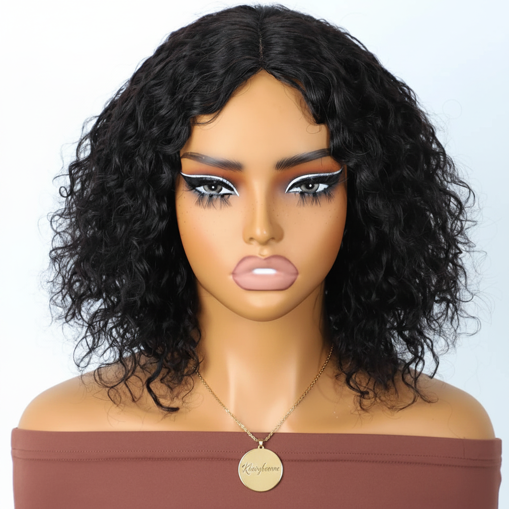 Perruque Bob Afro Kinky Curly — 100% Cheveux Humains Remy | Sans Colle | Gris, 1B, 4/27