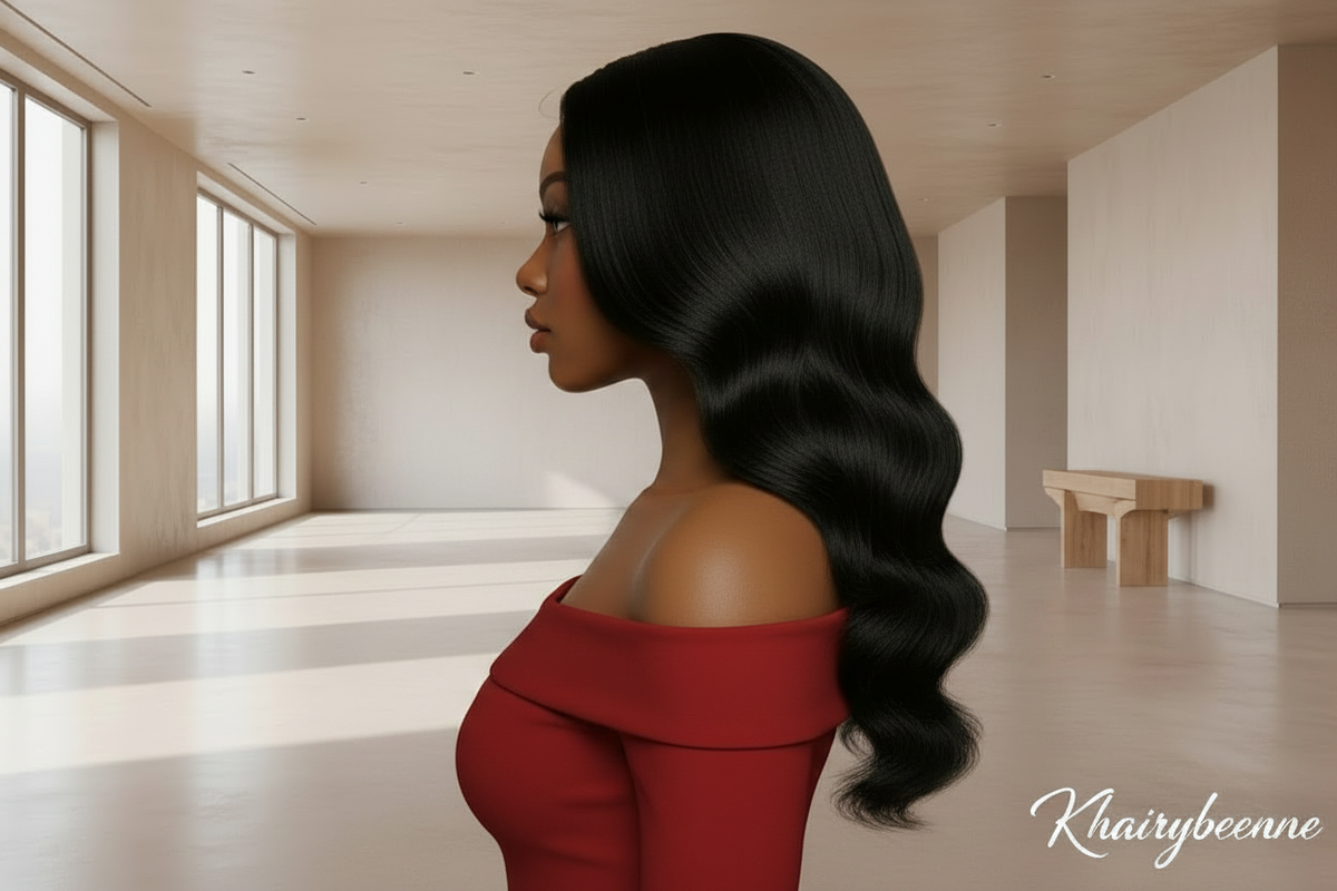 Perruque Body Wave avec un bandeau 100% naturelle Glueless  18-32 pouces