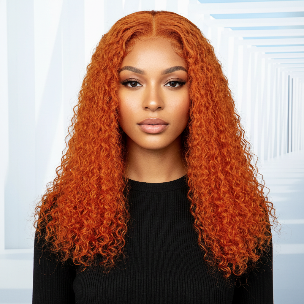 Perruque Water Wave 100% naturel Bresilienne couleur 4 marron burgundy 350 orange  4/27 blond miel  noir blond 613 250% Densité 20pouces  13x4 dentelle frontale Transparente
