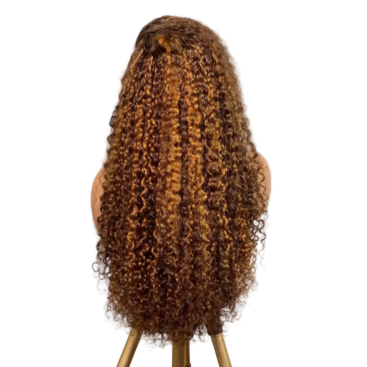 perruque Kinky Curly 100% bresilienne 350 %Densité Highlight Honey Blonde Wig 13x4  4x4 5x5 Piano Color P4/30