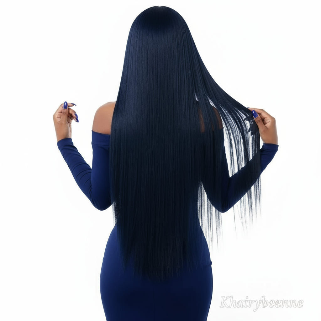 Perruque Body Wave / Lisse cheveux synthétique avec dentelle frontale  18 -26 pouces