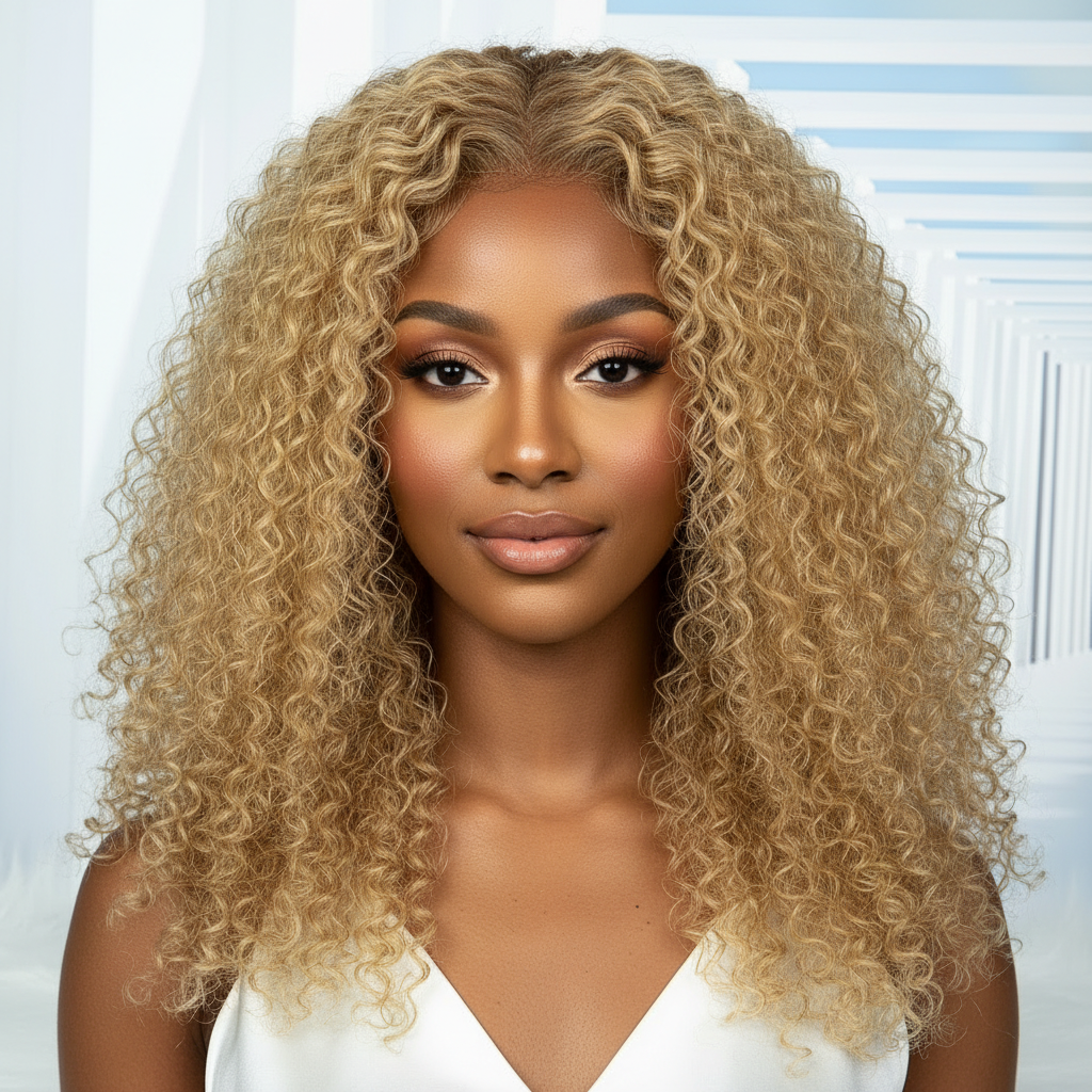 Perruque Water Wave 100% naturel Bresilienne couleur 4 marron burgundy 350 orange  4/27 blond miel  noir blond 613 250% Densité 20pouces  13x4 dentelle frontale Transparente