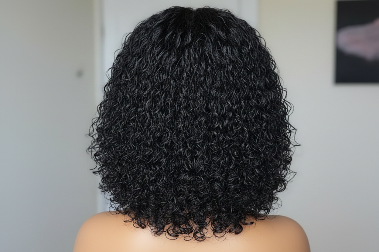 Perruque Deep Wave Bob  cheveux naturels bouclés  Peruviens 180% HD dentelle 4*4 et 13*4  avec Baby Hair  10-16 pouces